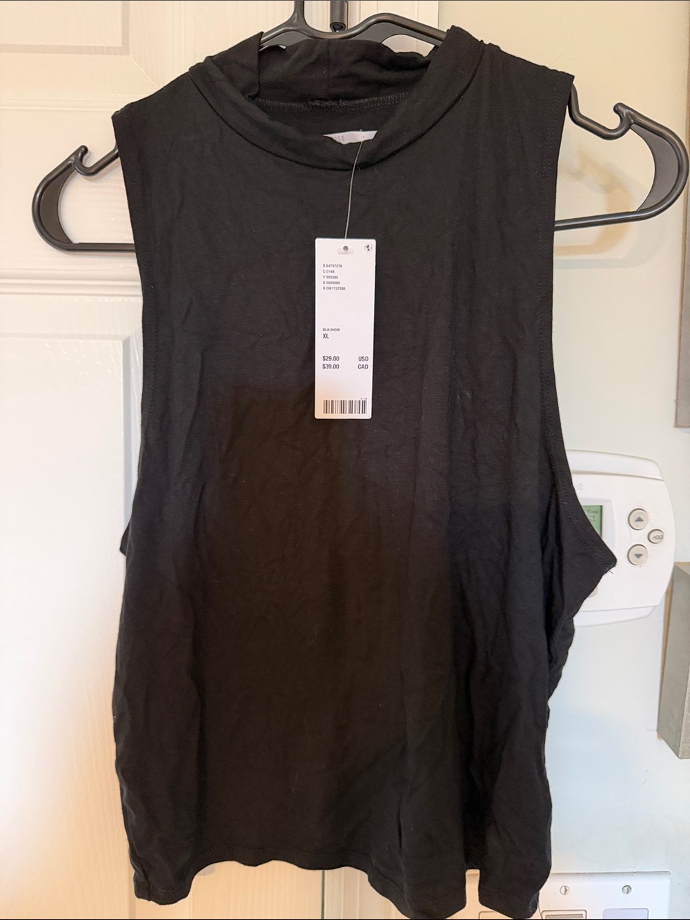 silence + noise Black Mock Neck Sleeveless Tank